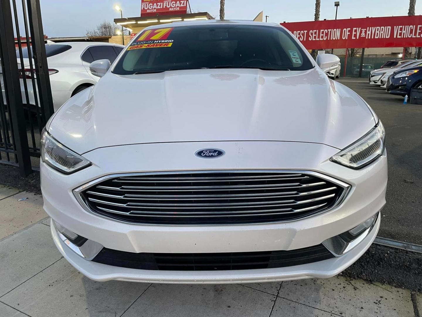 2017 WHITE /BLACK Ford Fusion Energi (3FA6P0PU0HR) , located at 744 E Miner Ave, Stockton, CA, 95202, (209) 944-5770, 37.956863, -121.282082 - PLUS TAXES AND FEES - Photo#1